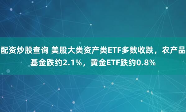 配资炒股查询 美股大类资产类ETF多数收跌，农产品基金跌约2.1%，黄金ETF跌约0.8%